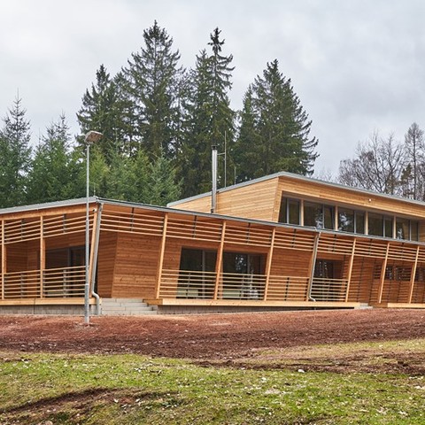 Pohled na dokončenou klubovnu